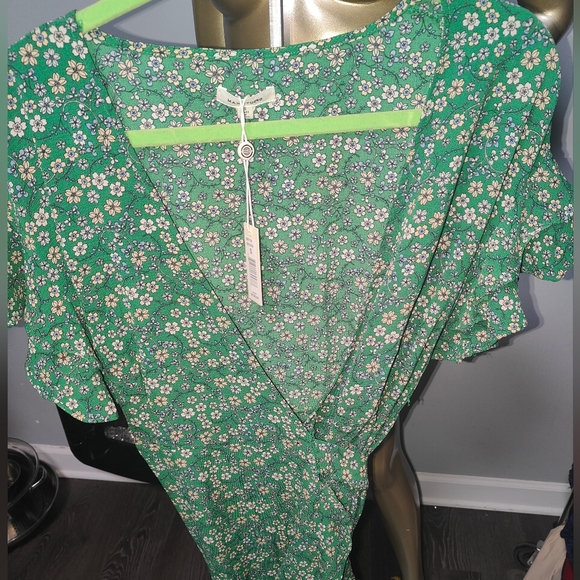 NWT $128 Max Studio Ruffle Wrap Floral Dress - Picture 5 of 12